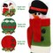 PTFNY 3 Piece Set Christmas Snowman Refrigerator Door Handle Covers Appliance Handle Covers Christmas Decorations Fits Standard Size Kitchen Refrigerator Microwave Oven Or Dishwasher